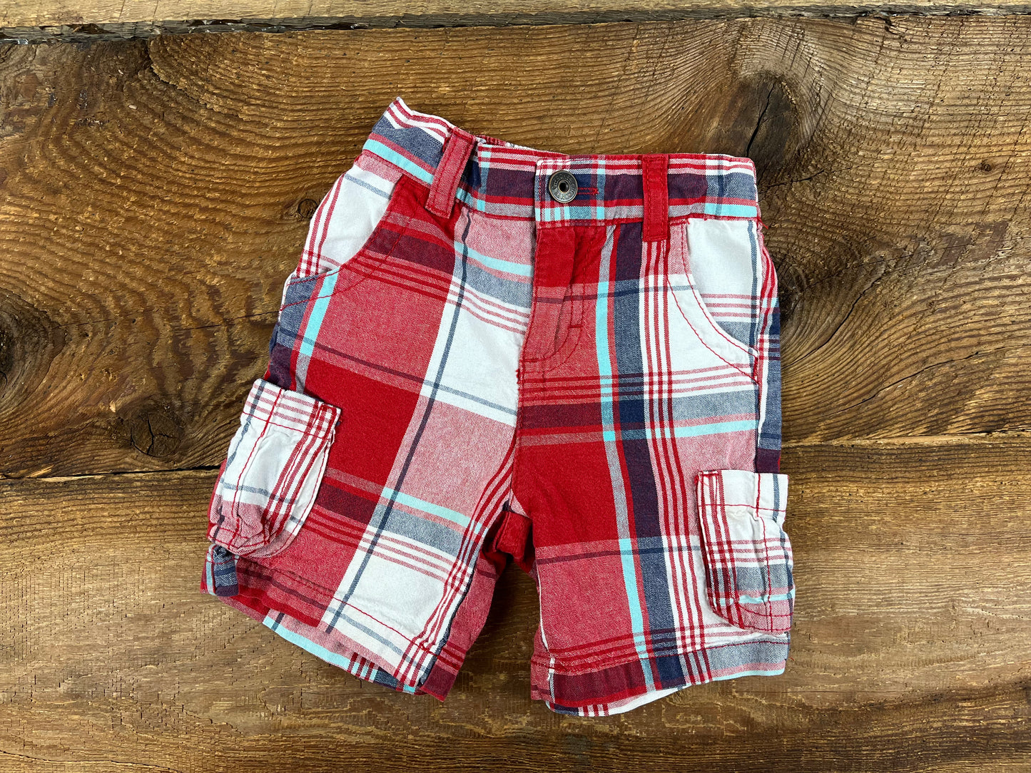 Cherokee 6M Plaid Cargo Short