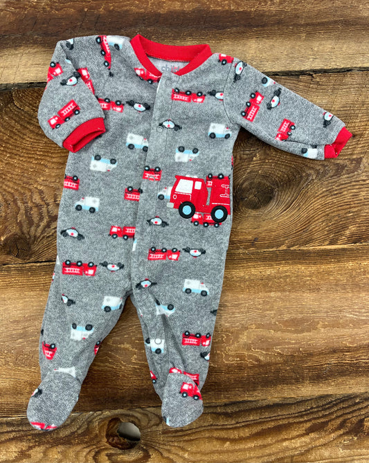 Child of Mine NB Fleece Firetruck Sleeper