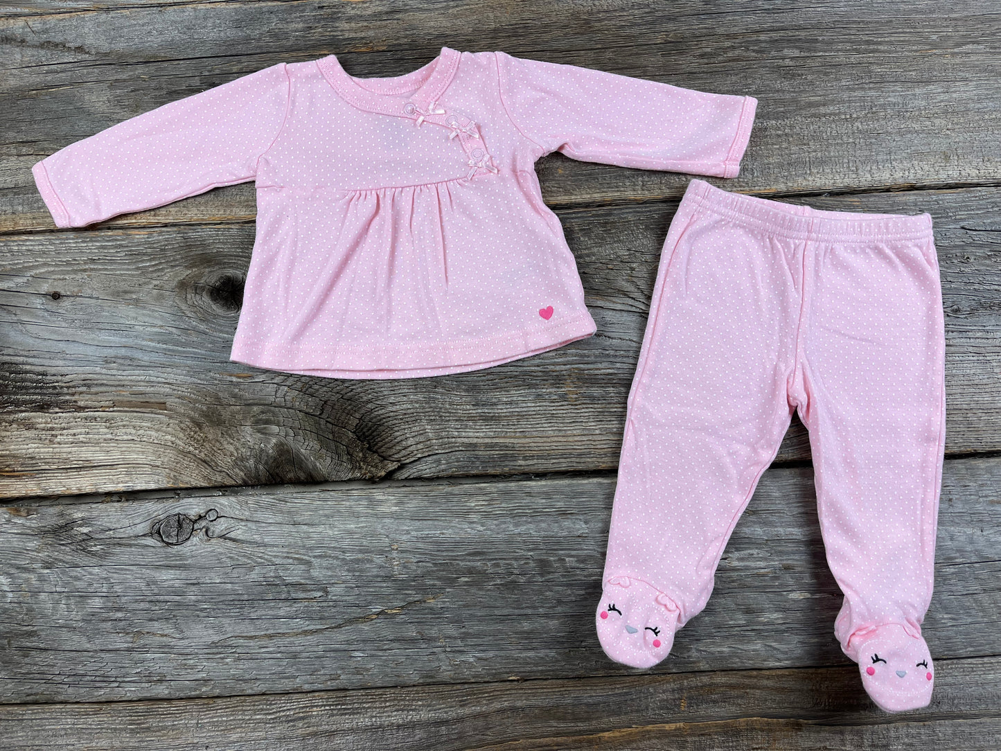 Child of Mine 3-6M Polka Dot Outfit