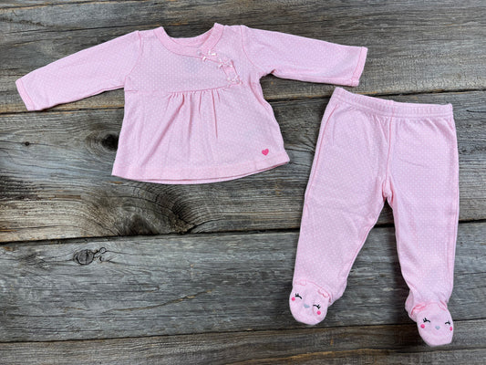 Child of Mine 3-6M Polka Dot Outfit