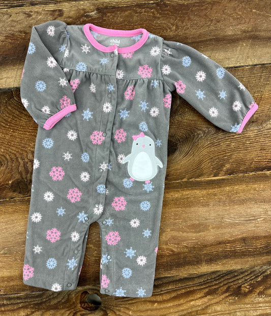 Child of Mine 3-6M Fleece Penguin Sleeper