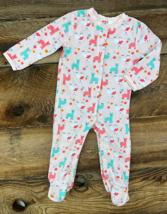 Monkey Bars 18M Llama Fleece Sleeper