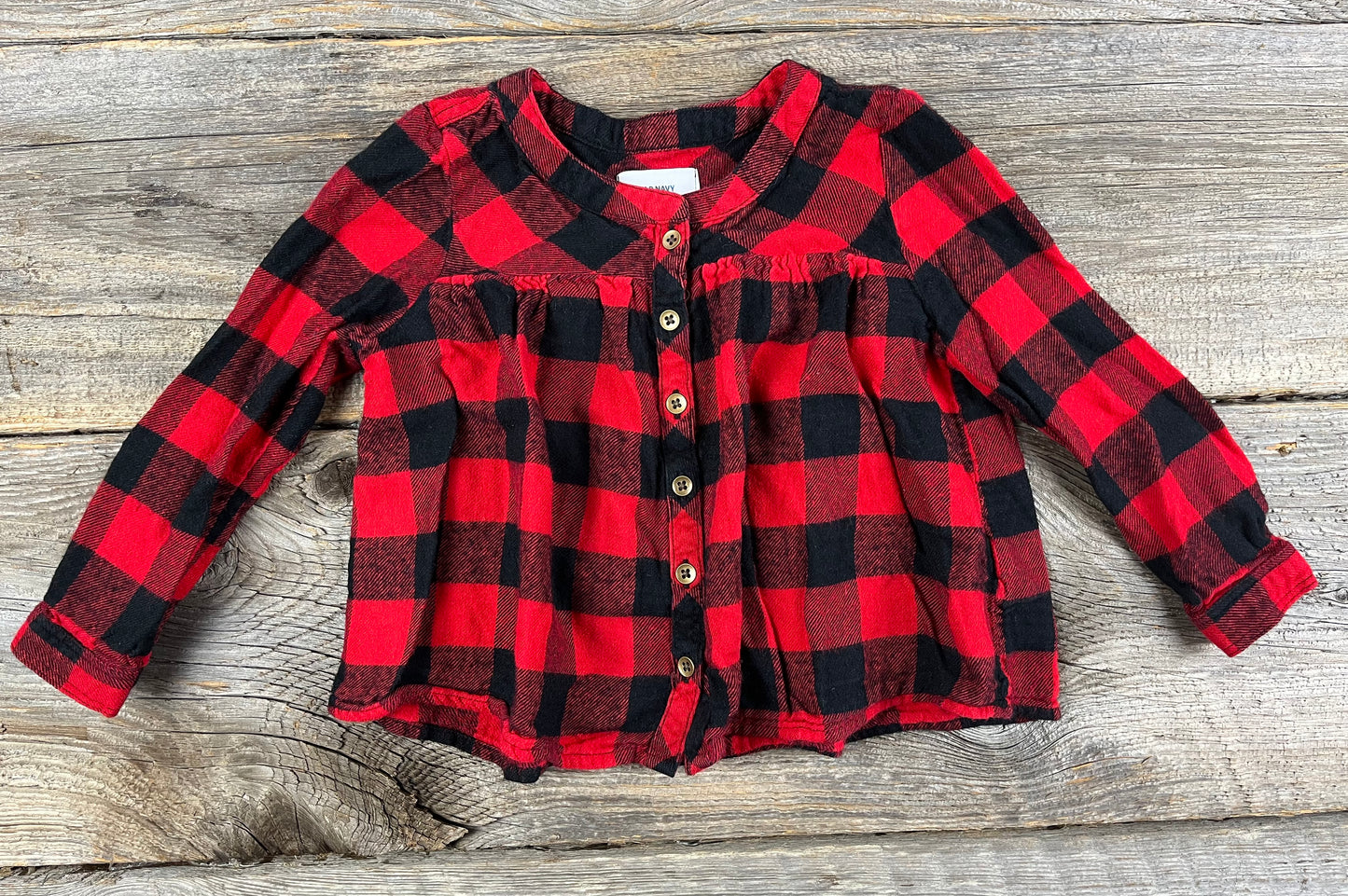 Old Navy 3T Plaid Flowy Shirt