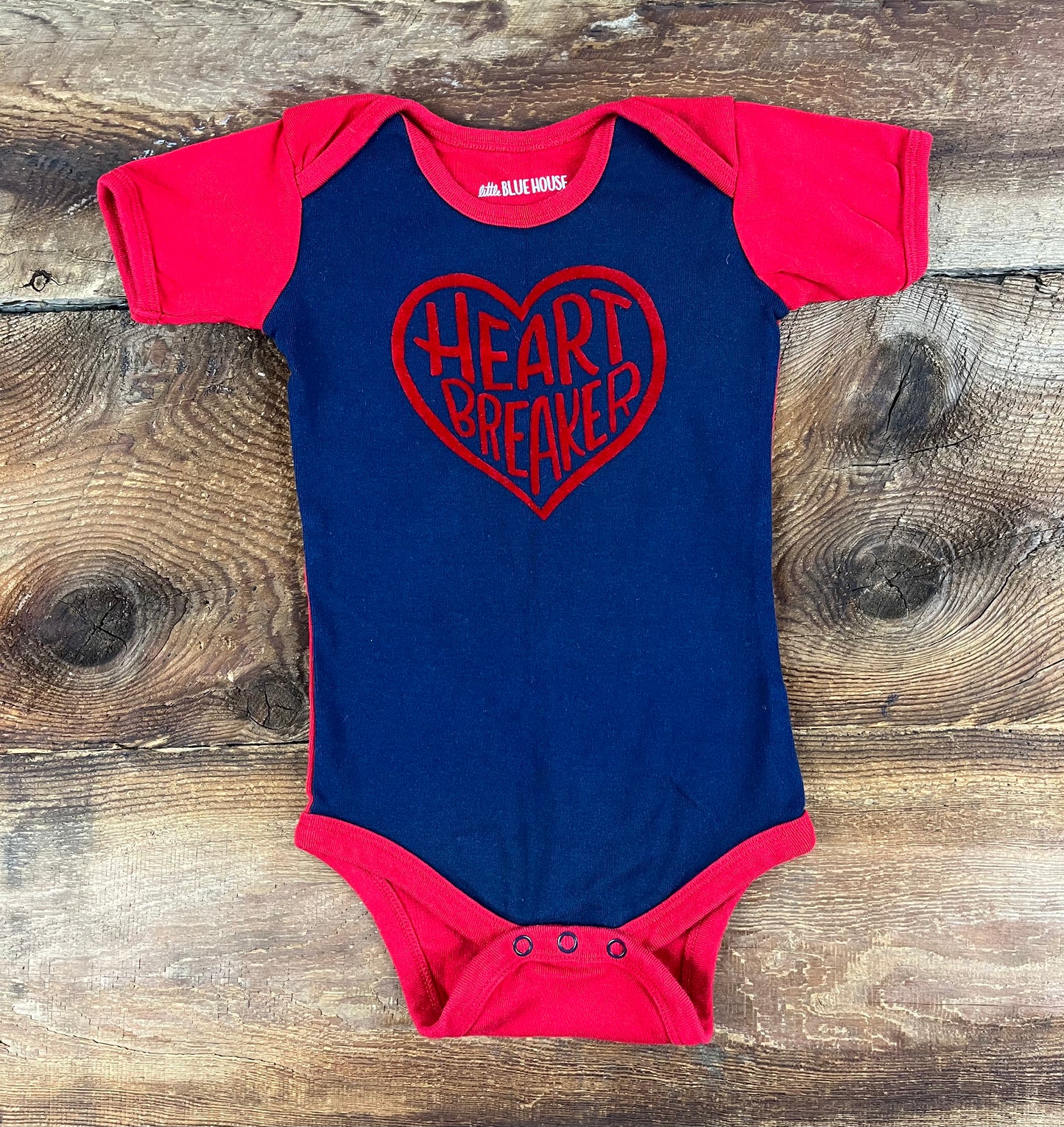Little Blue House 12-18M Heart Breaker Onesie