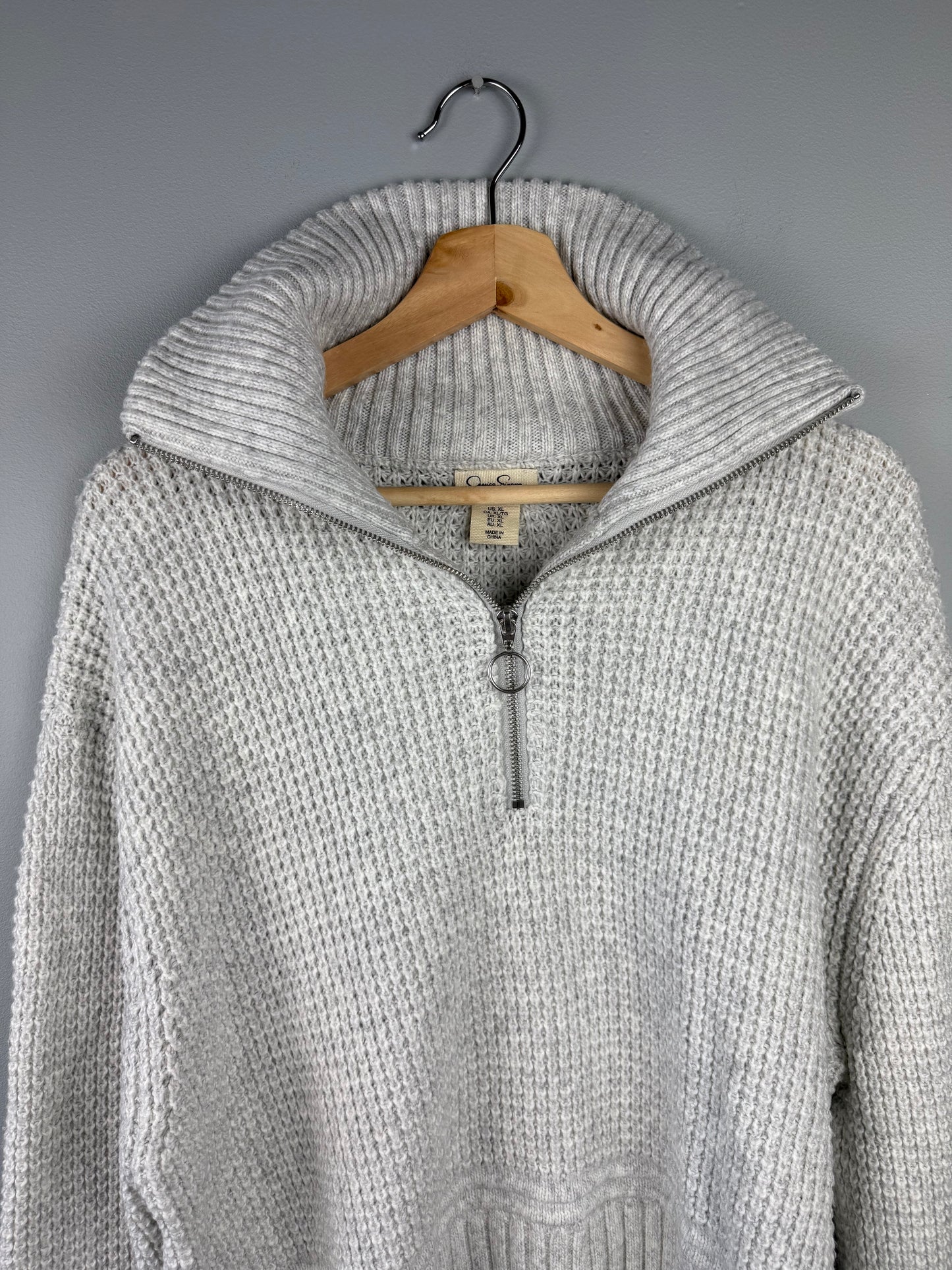 Jessica Simpson Women’s XL Quarter Zip Knit Sweater
