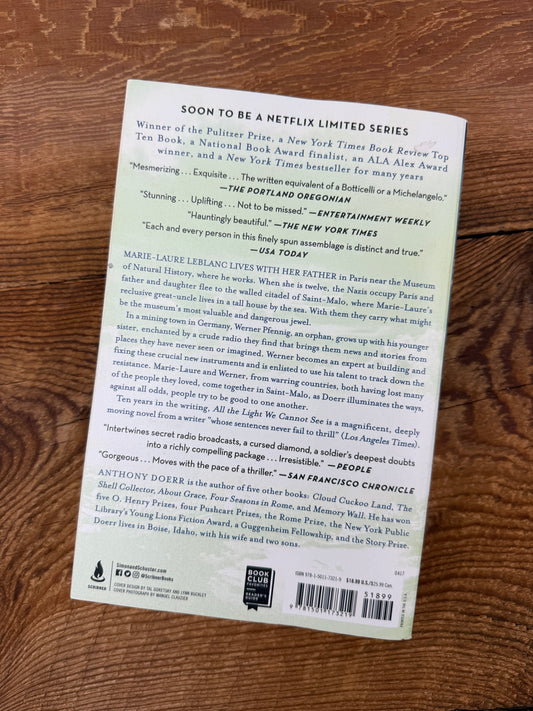 All the Light We Cannot see, Anthony Doerr Novel