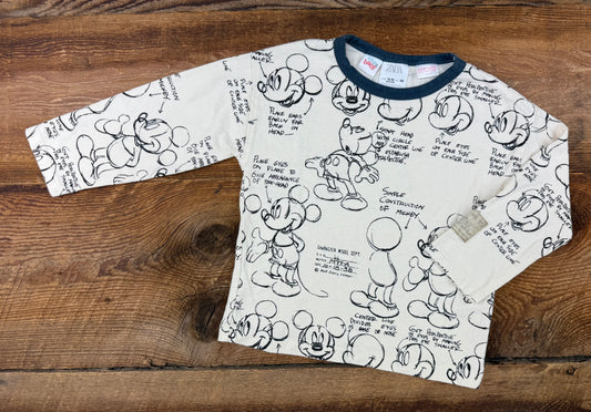 Zara 12-18M Mickey Shirt