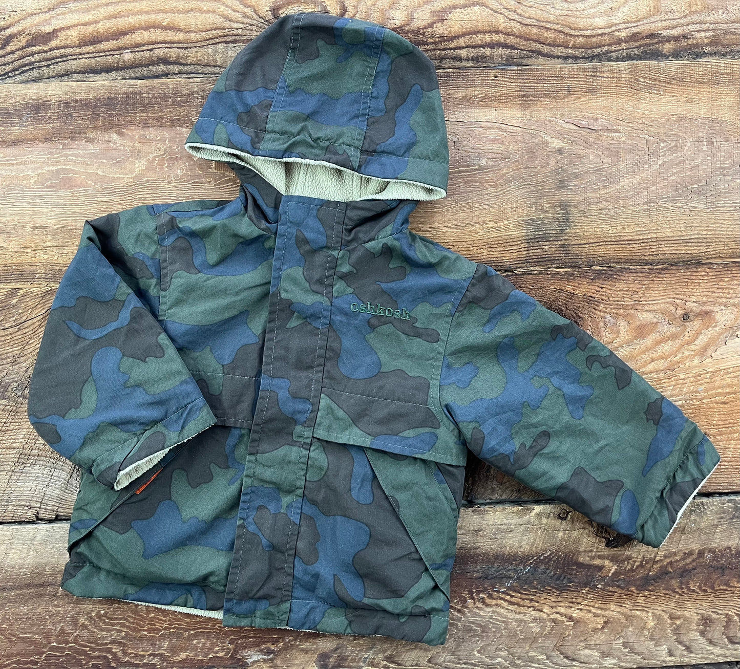 Oshkosh 24M Reversible Fleece Camo Jacket