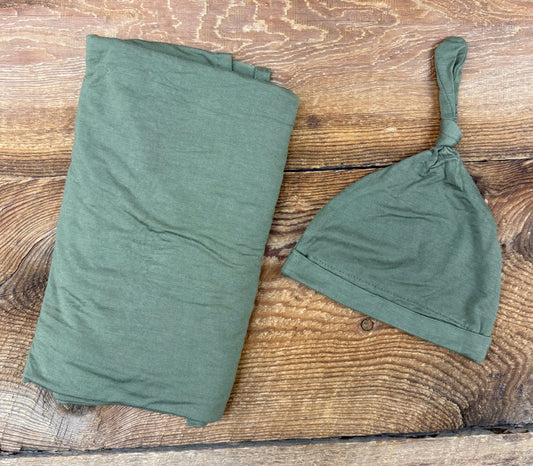 Bamboo Infant Swaddle & Hat