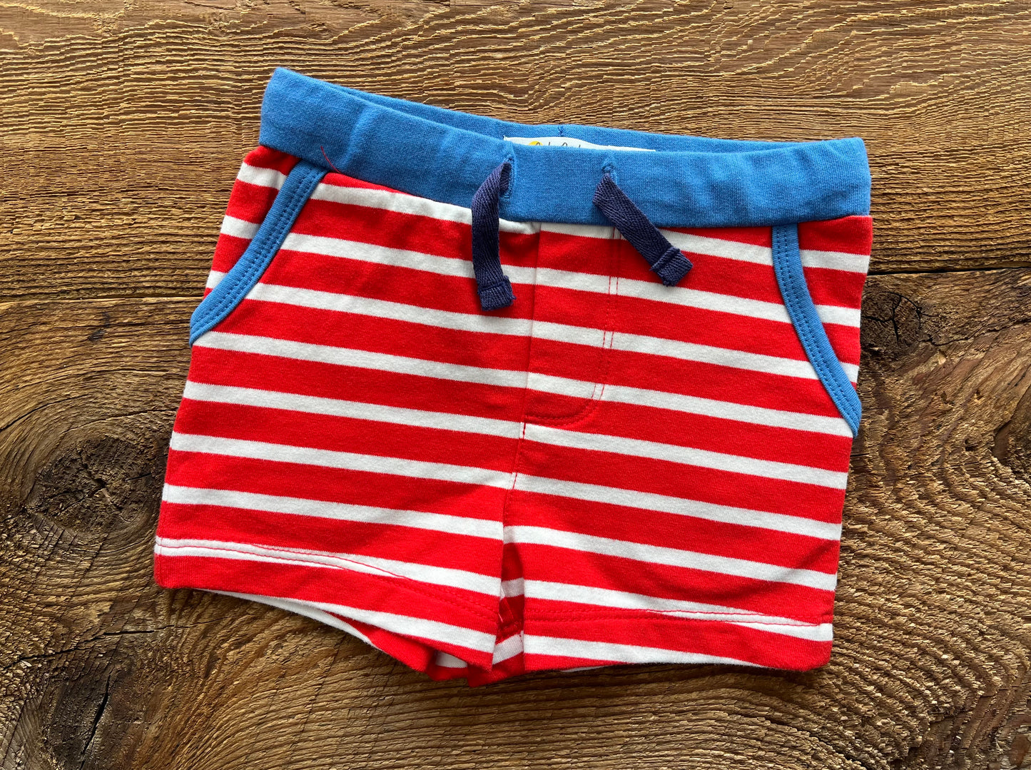 Baby Boden 6-9M Striped Short