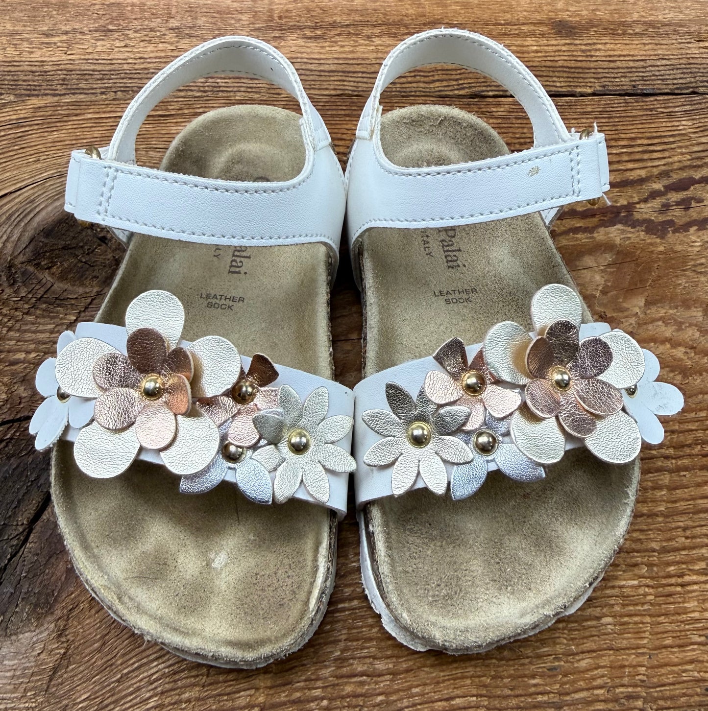 Giulia Palai 7C Leather Floral Sandal