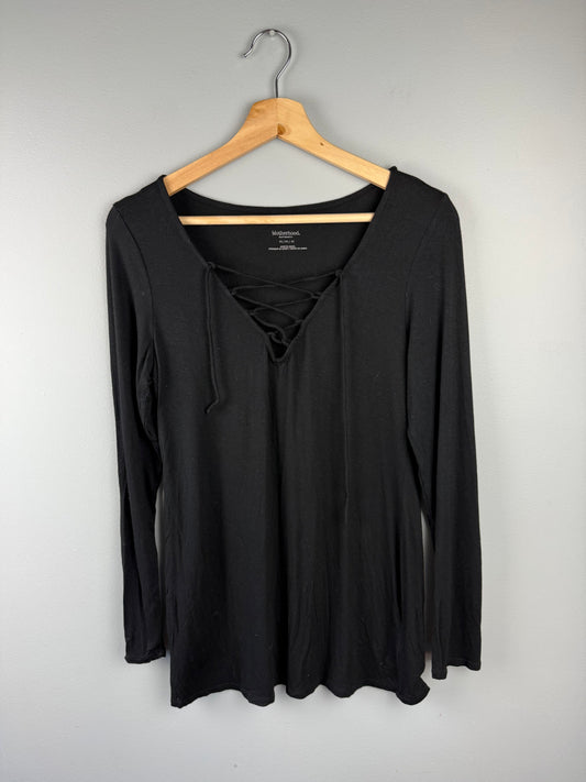 Motherhood Maternity Medium Lace-up Shirt