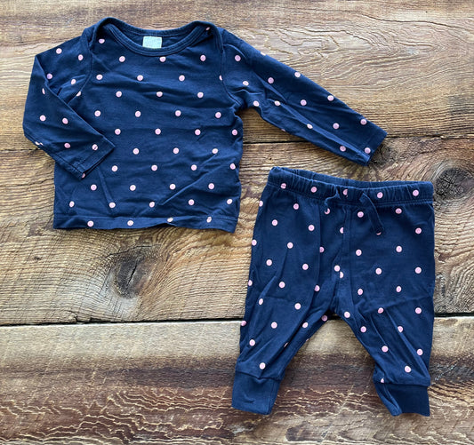 H&M 1-2M Polka Dot Outfit