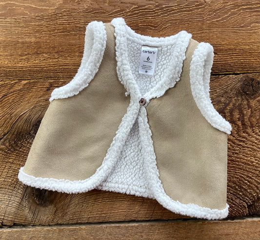 Carter’s 6M Sherpa Suede Vest