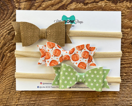 Pumpkin Headband Set