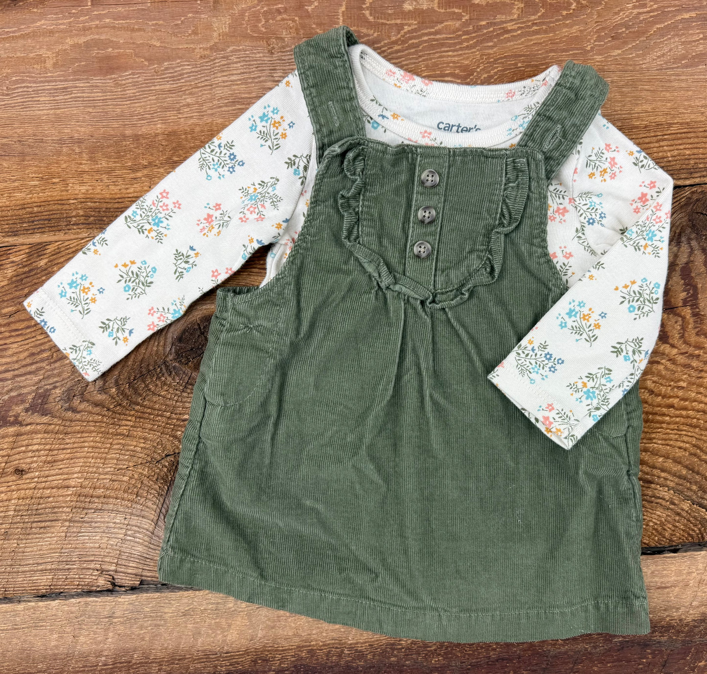 Carter’s 0-3M Ribbed Dress Set
