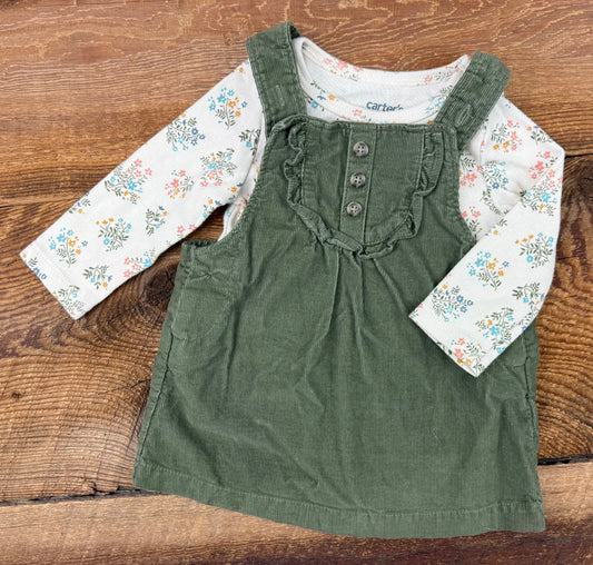 Carter’s 0-3M Ribbed Dress Set
