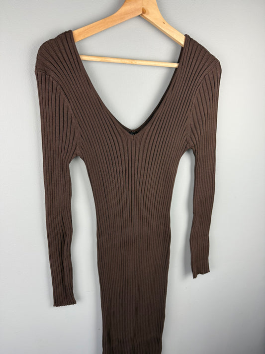 Fashion Nova 2X Ribbed Bodycon Dress
