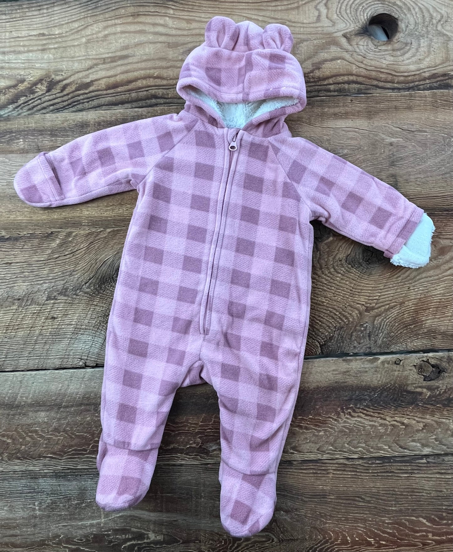 Old Navy 3-6M Plaid Fleece Suit