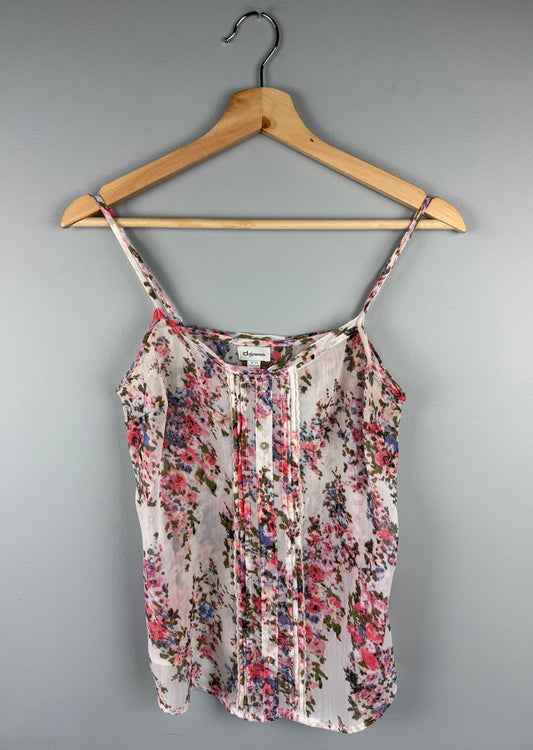 Dynamite Women’s XS Sheer Floral Tank