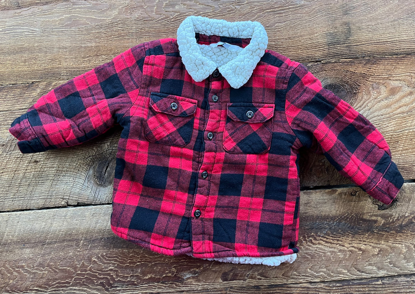 George 18-24M Sherpa Lined Flannel Jacket