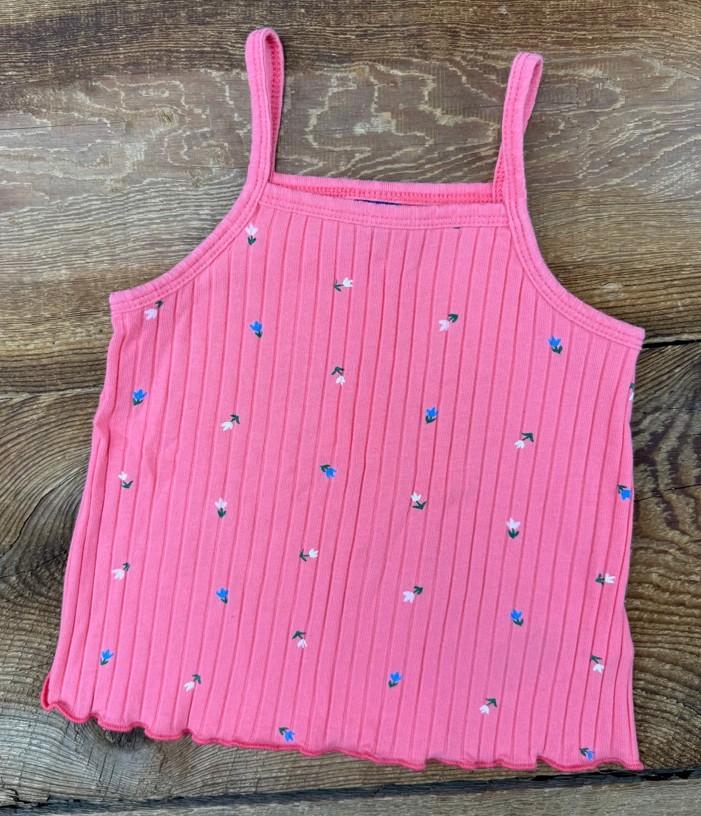 Old Navy 2T Floral Ribbed Tank