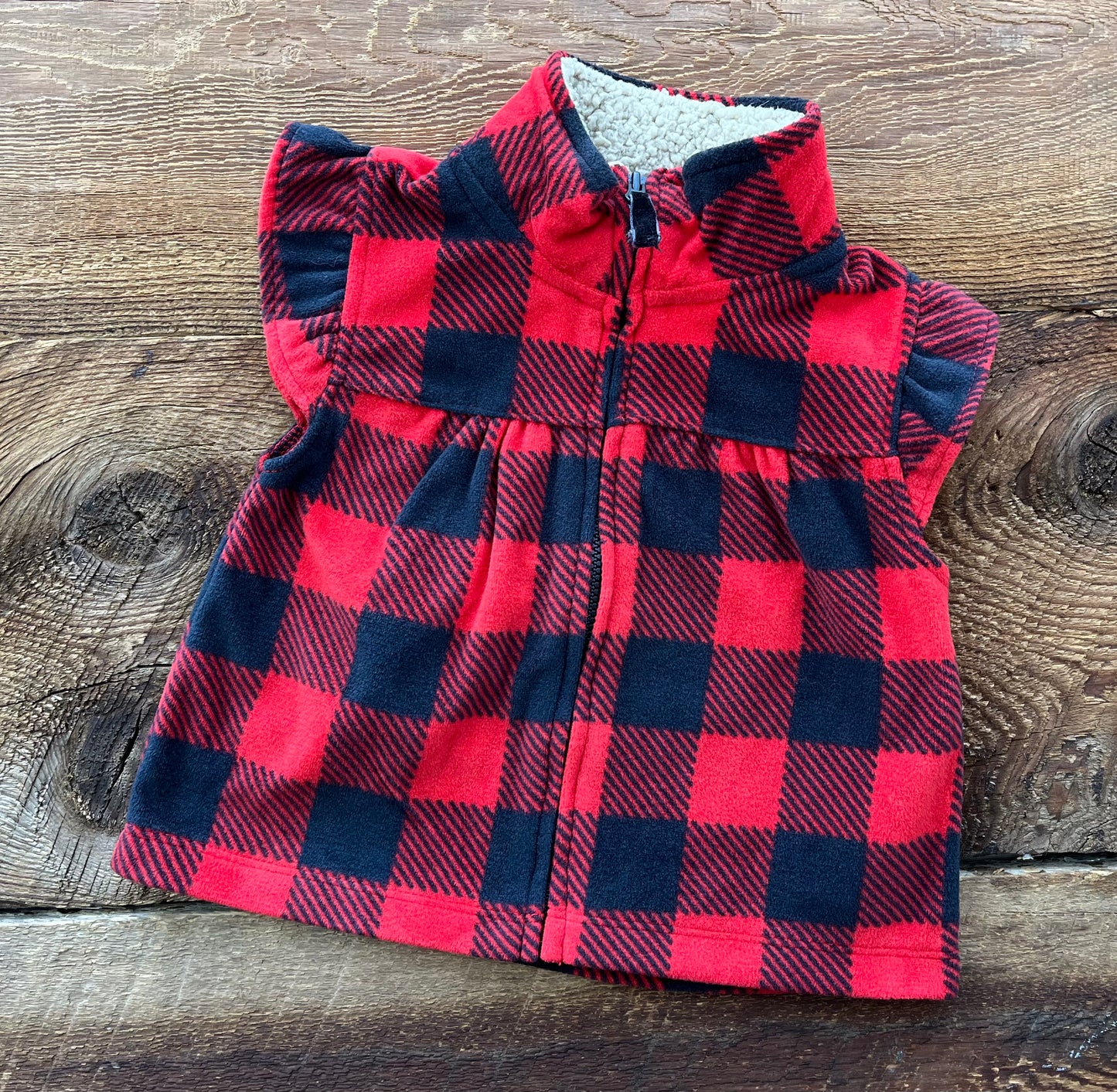 Carter’s 9M Fleece Ruffle Sleeve Vest