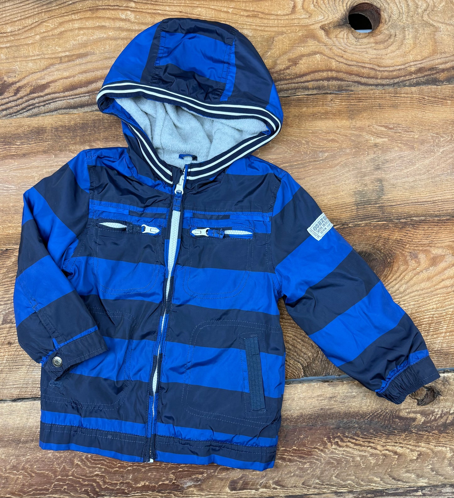 Oshkosh 4T Lined Striped Jacket
