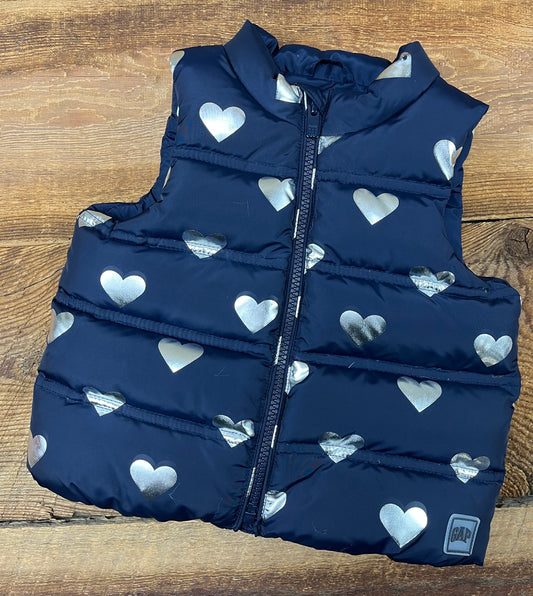 Gap 18-24M Heart Puffer Vest