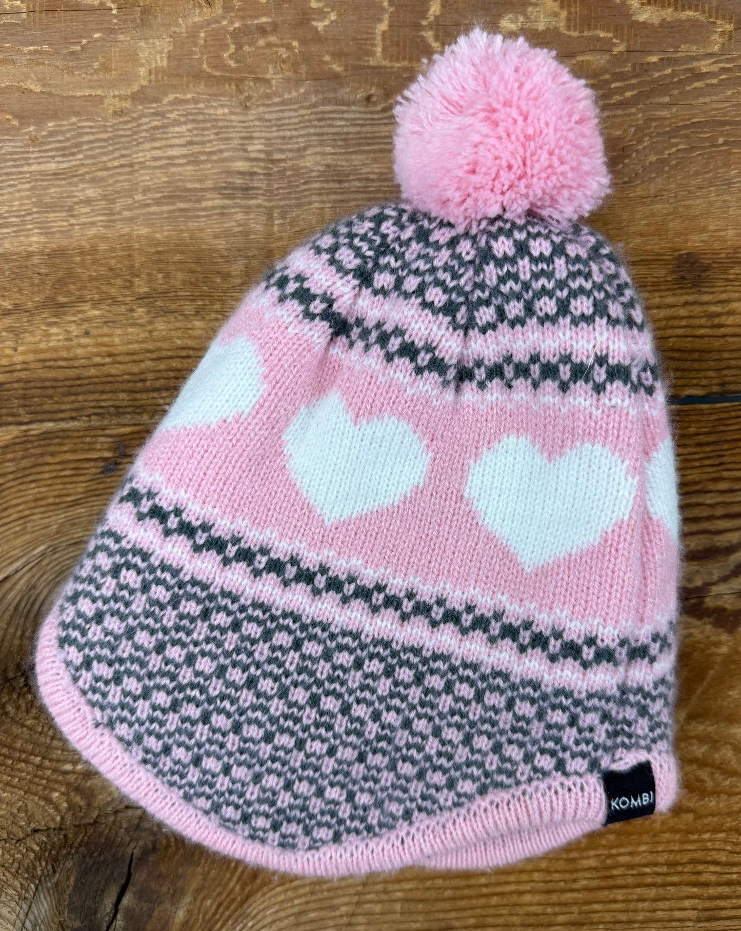 Kombi 0-6M Heart Pom Hat