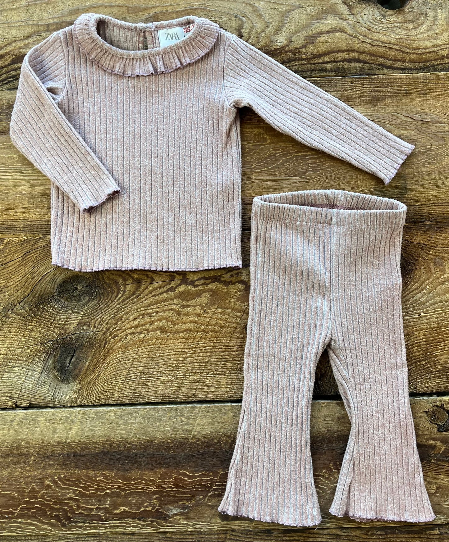 Zara 9-12M Ribbed Bell Outfit