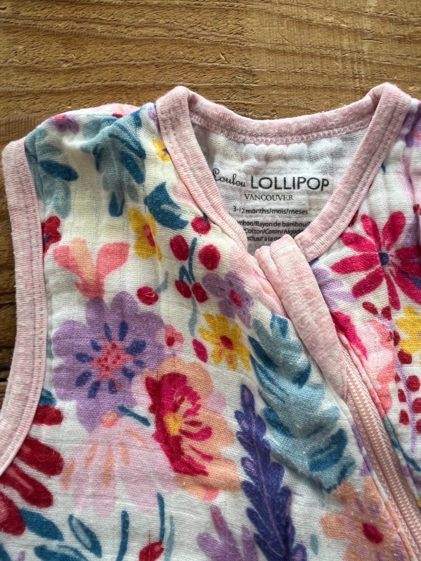 Loulou Lollipop 3-12m Floral Bamboo Sleepsack