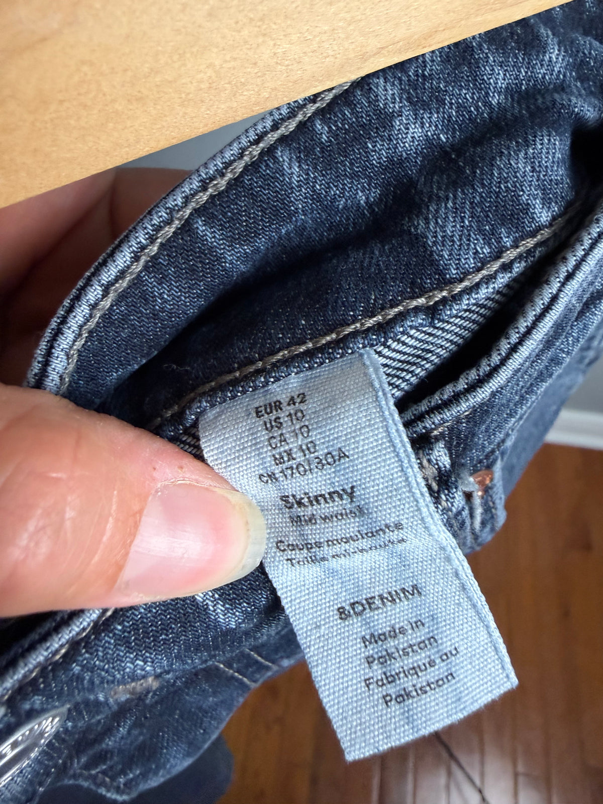 &Denim Women’s 10 Skinny Mid Rise Jean