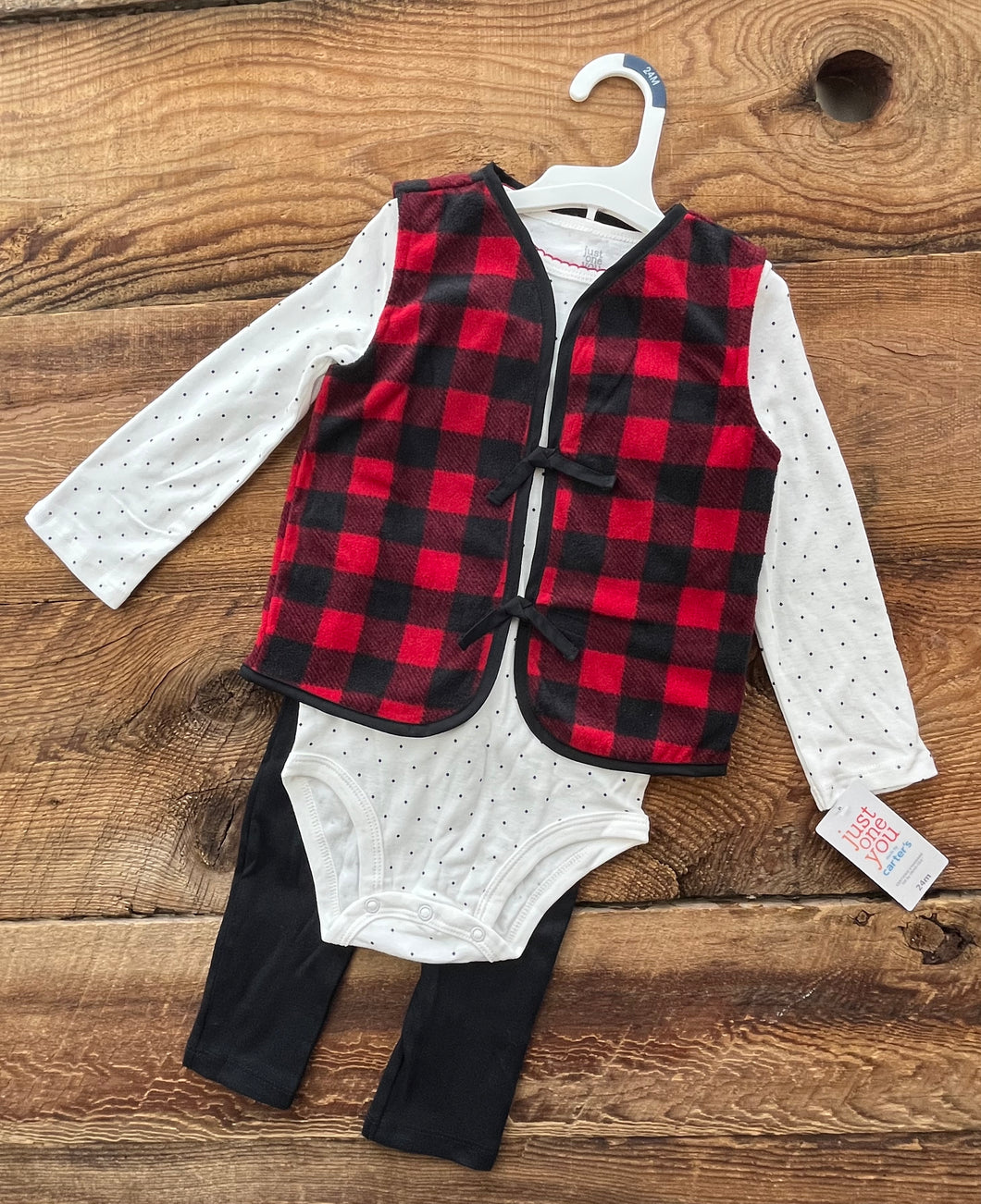 Just One You 24M Plaid Vest Outfit
