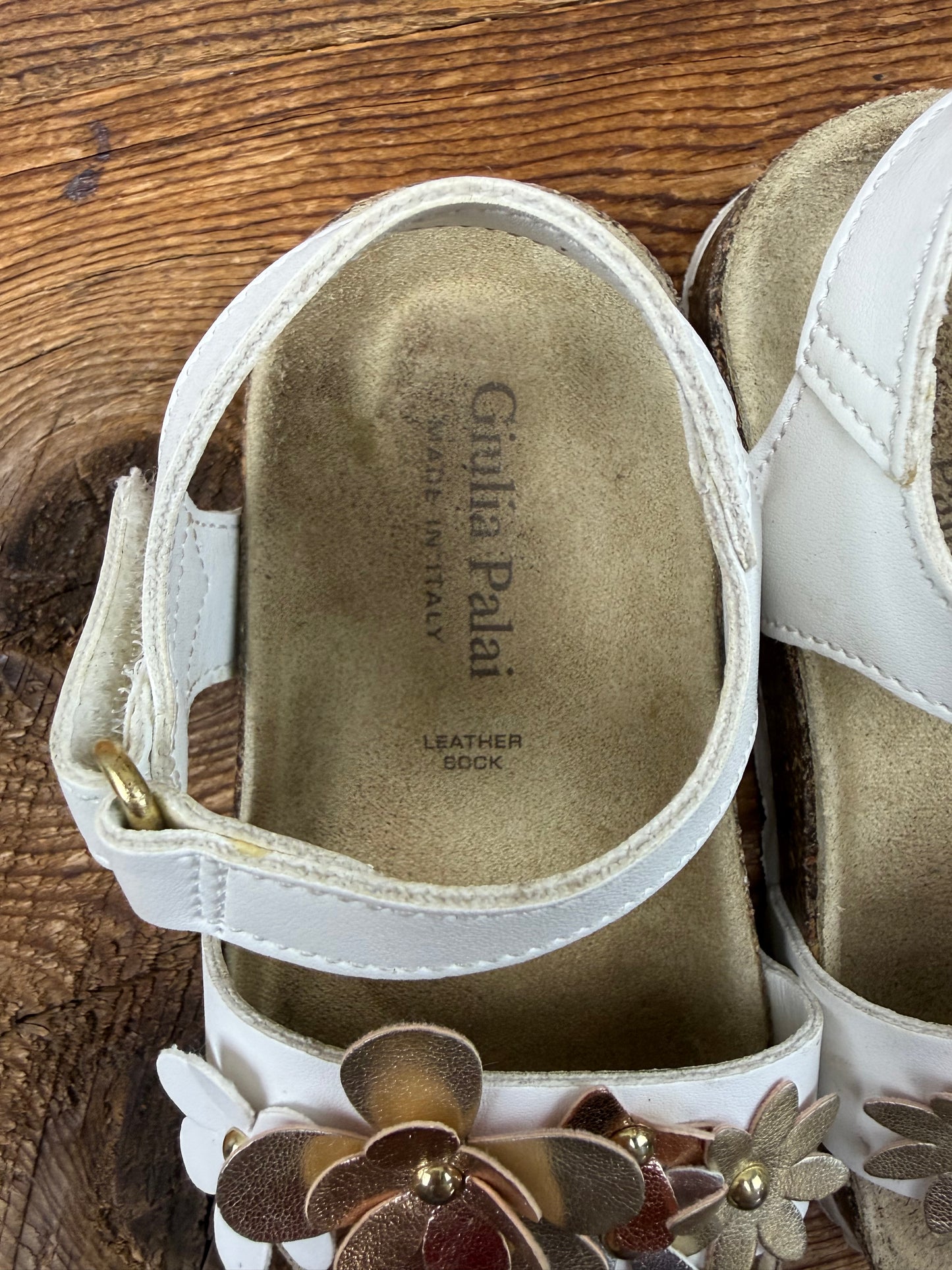 Giulia Palai 7C Leather Floral Sandal