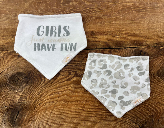 Nicole Miller Girls just want to have Fun Bandana Bibs