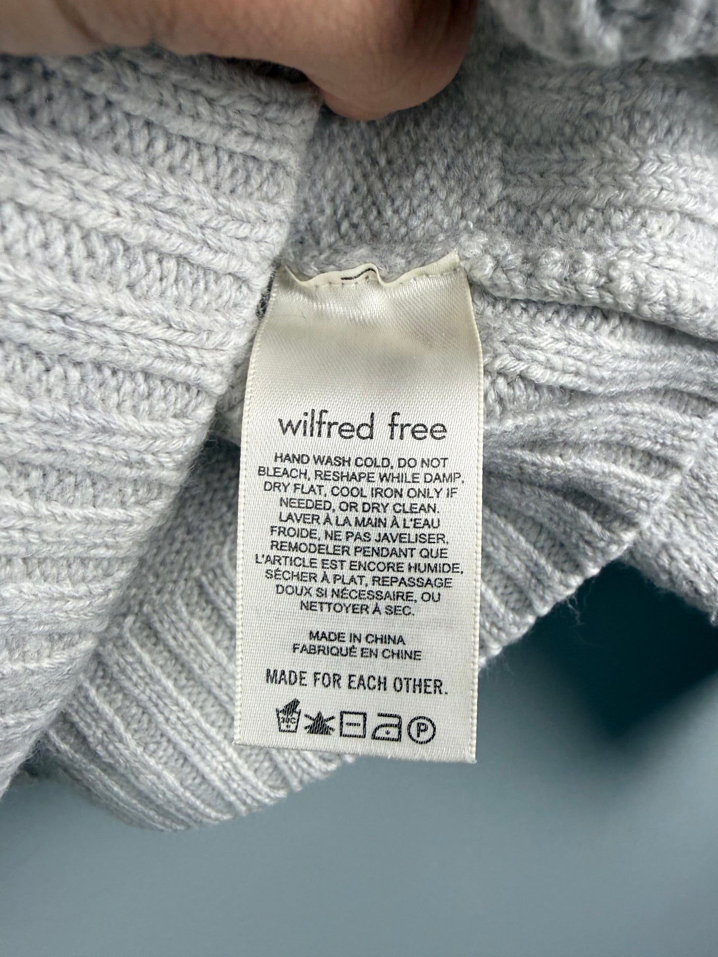 Wilfred Free Women’s Small Wool Cropped Turtleneck Sweater