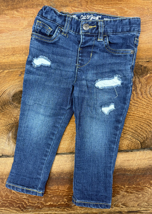 Cat & Jack 2T Distressed Skinny Jean