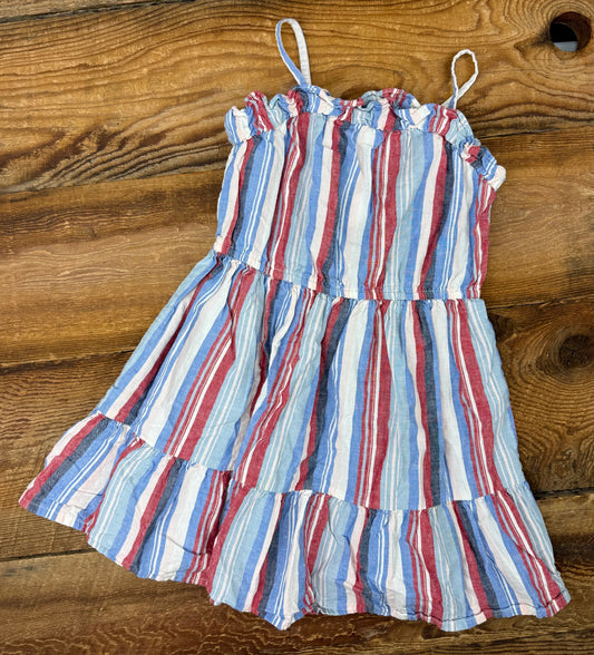 Old Navy 7/7A Striped Linen Dress