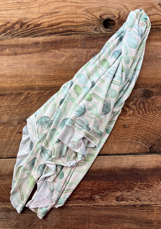 Copper Pearl Cactus Swaddle Blanket