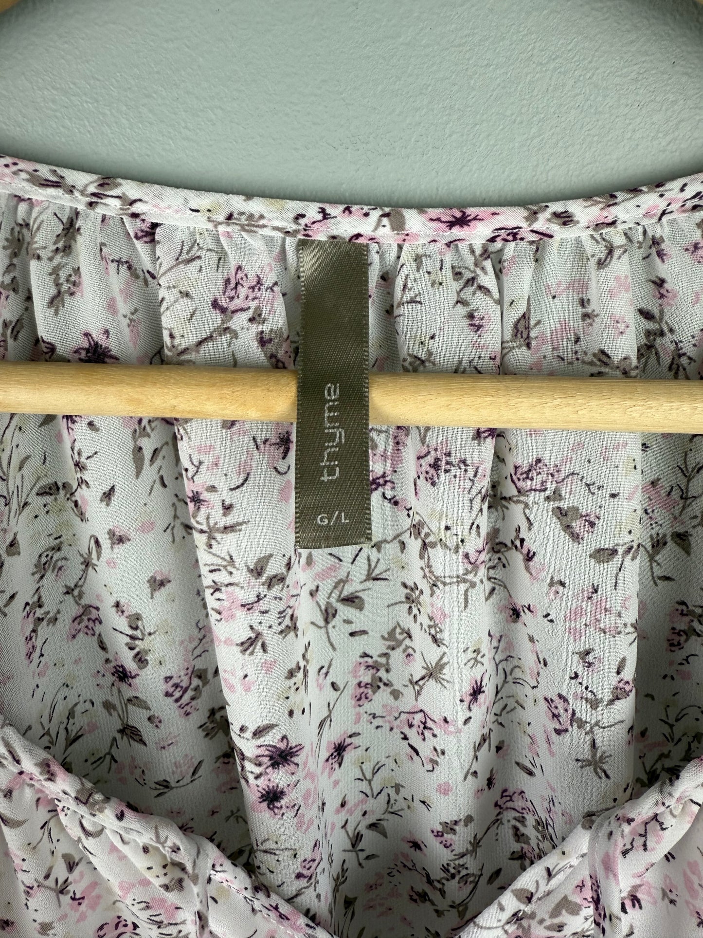 Thyme Maternity Large Floral Shirt