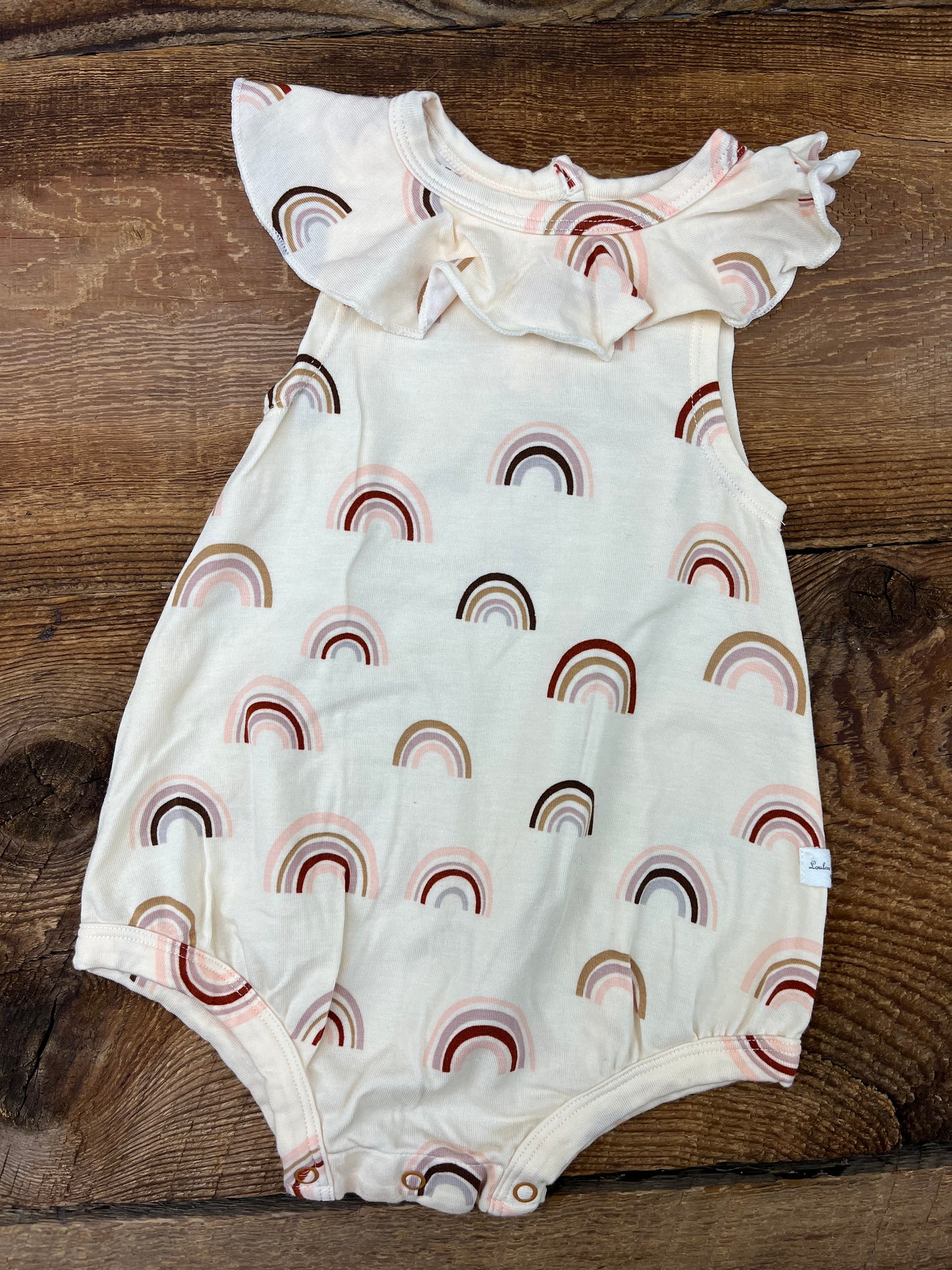 Loulou Lollipop 0-3M Rainbow Romper
