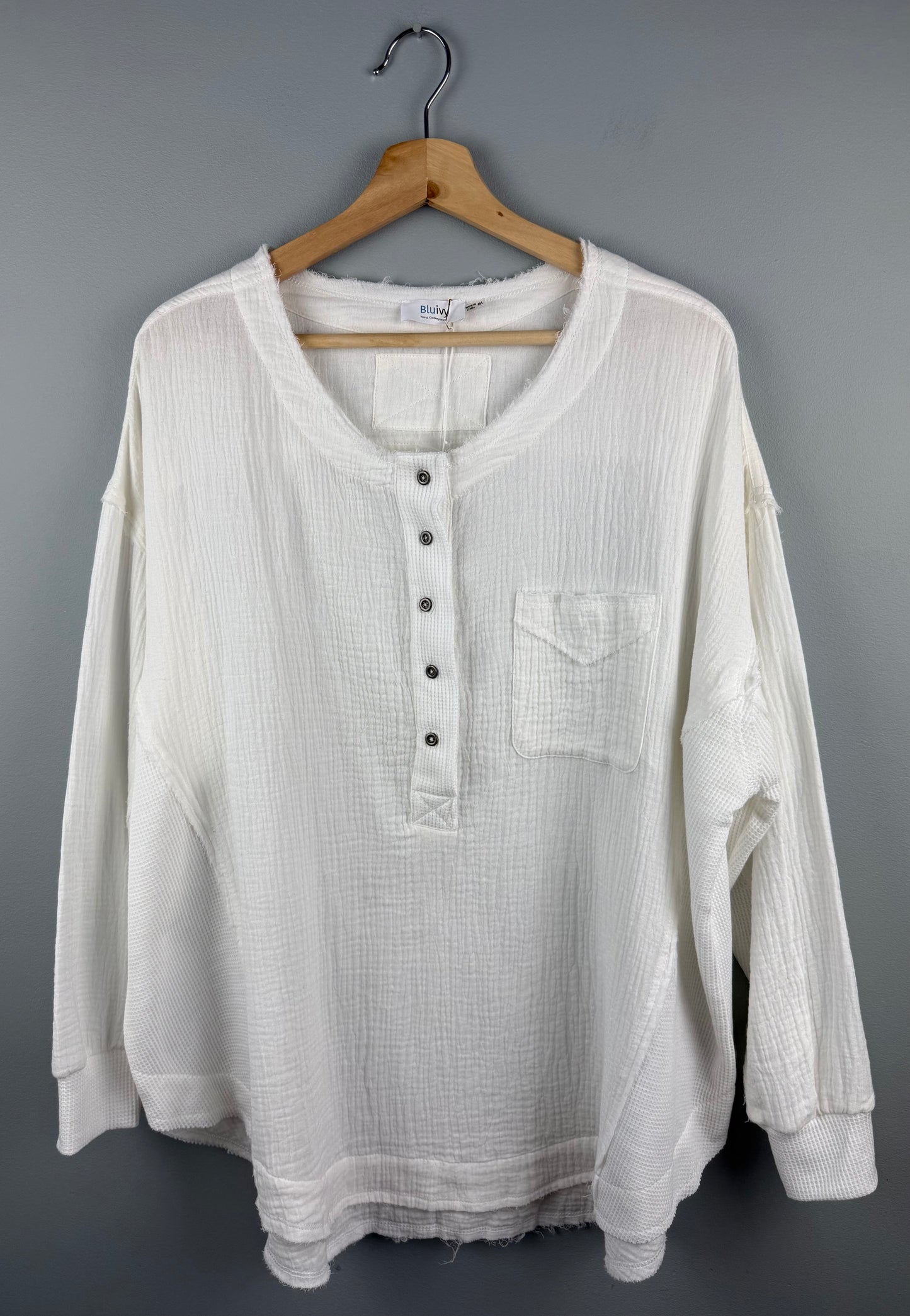 Blue Ivy Women’s M/L Muslin Cover Shirt