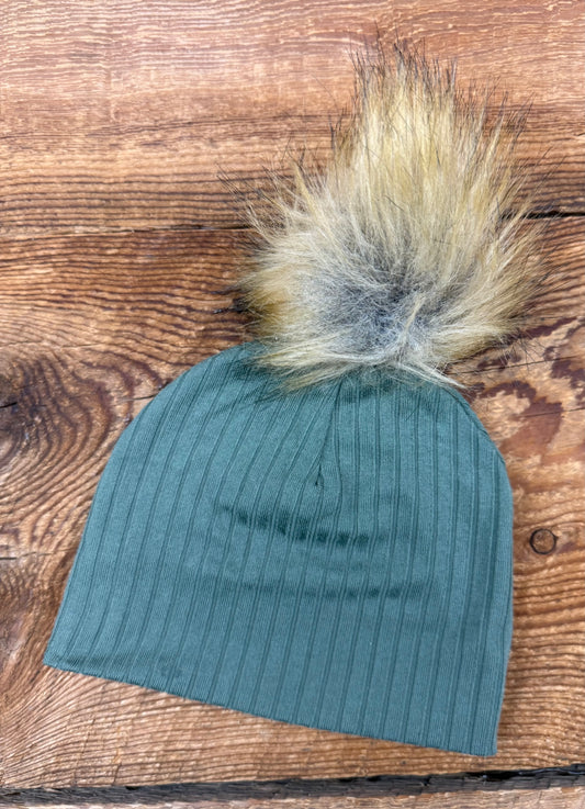 XS Ribbed Pom Hat