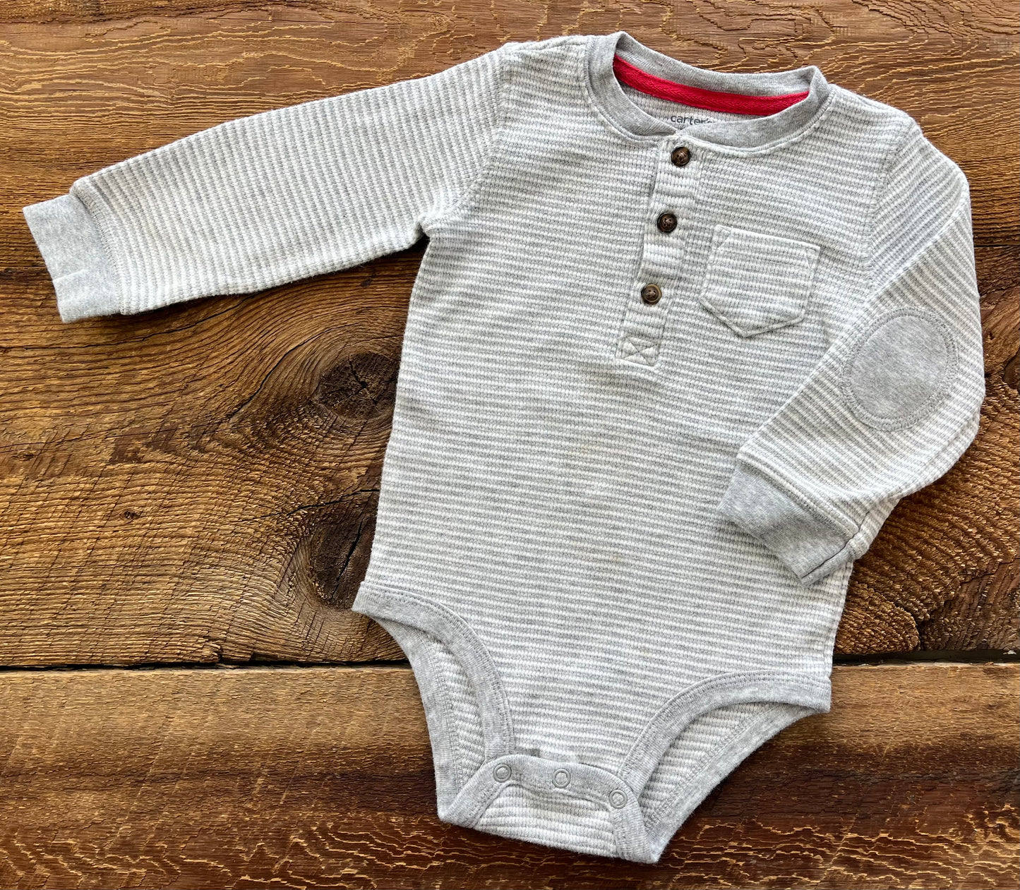 Carter’s 18M Striped Thermal Henley Onesie