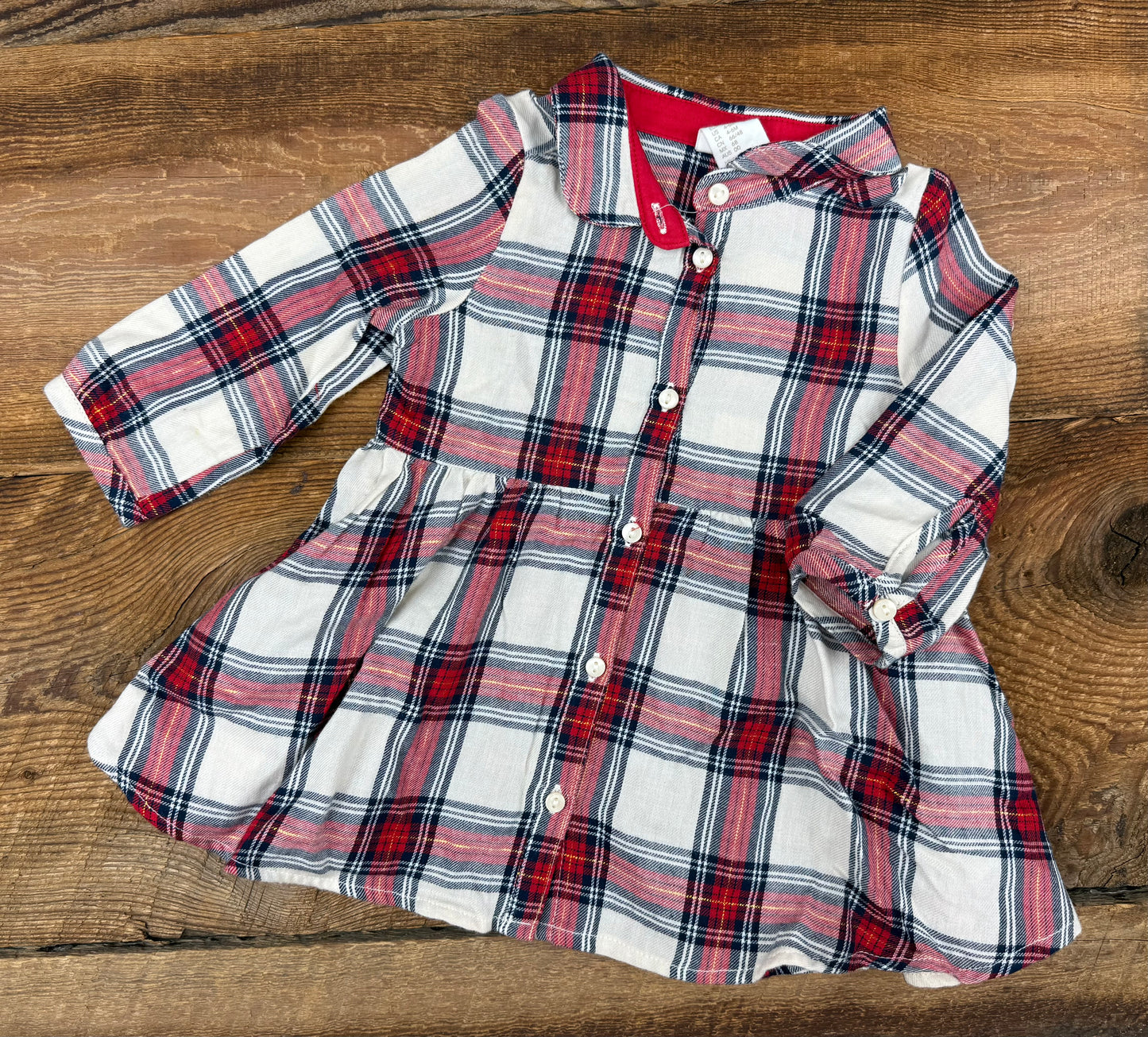 H&M 4-6M Flannel Dress
