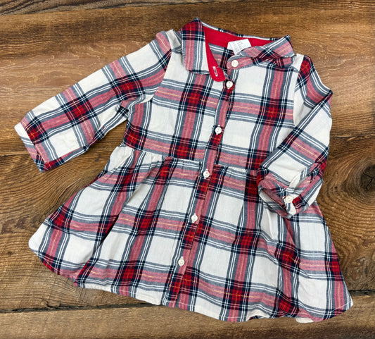 H&M 4-6M Flannel Dress