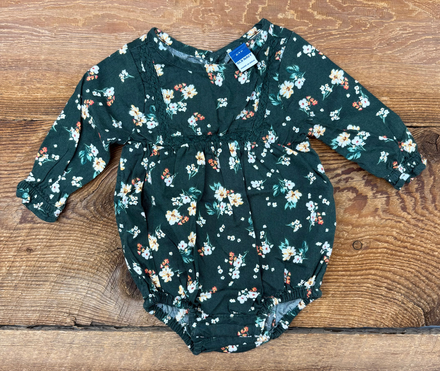 Old Navy 0-3M Floral Onesie