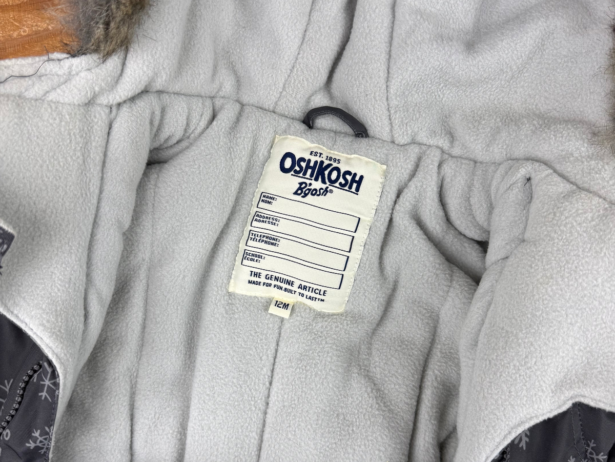 Oshkosh 12M Fleece Lined Winter Suit