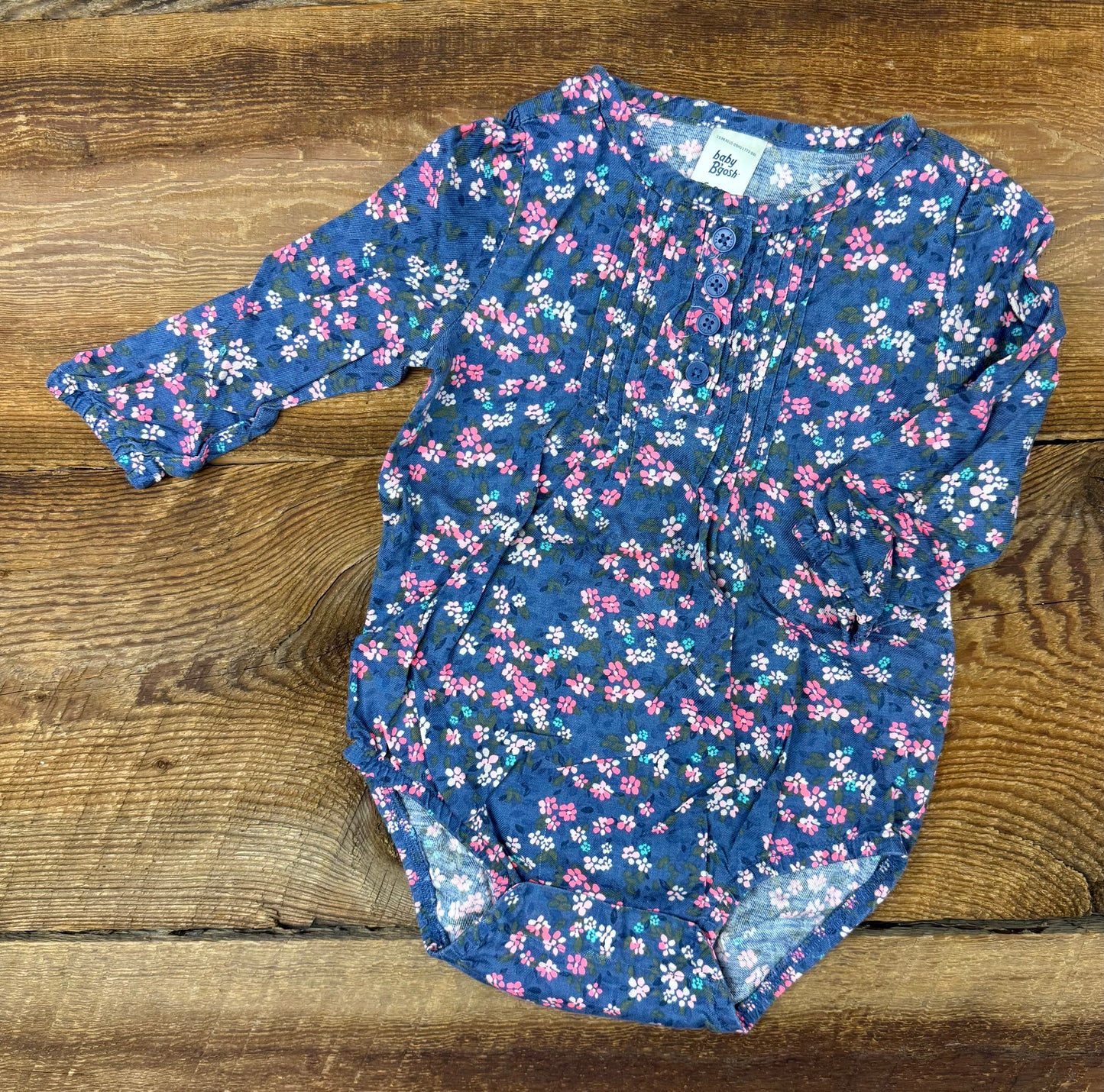 Oshkosh 6-9M Floral Onesie